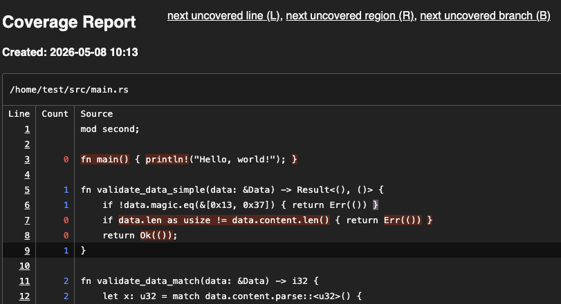 llvm-cov HTML report 2