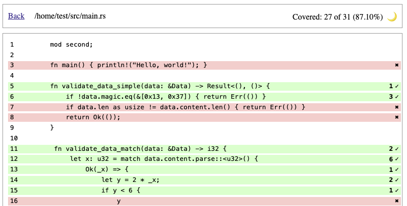 tarpaulin HTML report 2