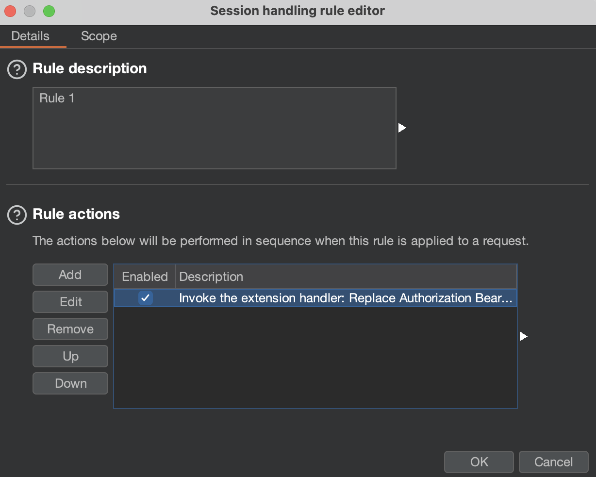 session handling rule